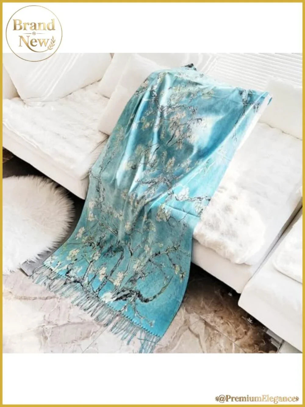 Large Reversible Art Print Scarf Warm Shawl Wrap Pashmina Blanket